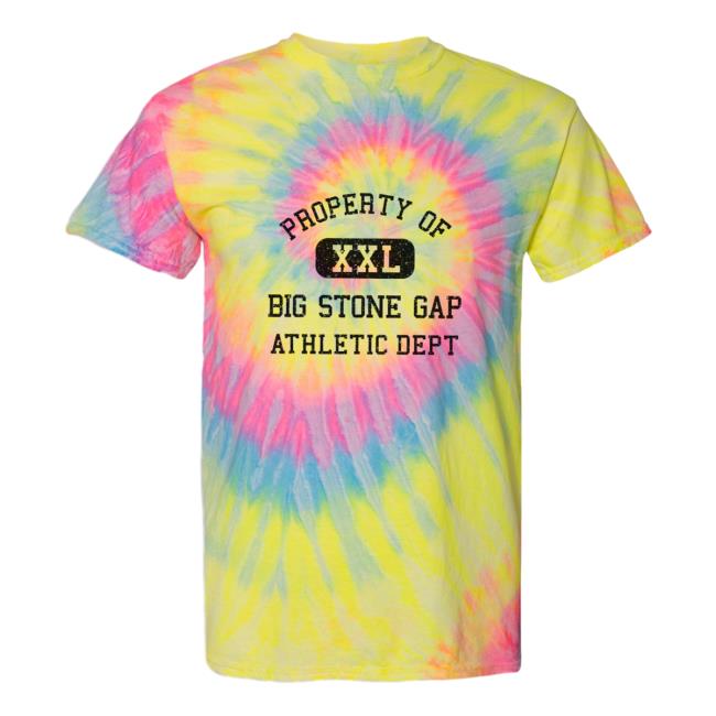 Official Hometown Apparel Clothing Merch Big Stone Gap Virginia Athletic Dept Tie Dye Tee Shirt Dayglo