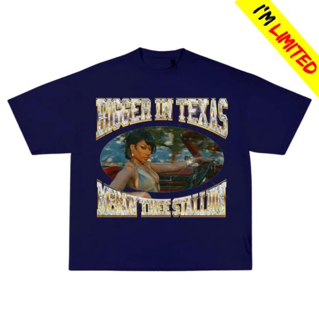 Official Megan Thee Stallion Merch Store Shop Megan Thee Stallion Megan Rider Hot Shirt ( Navy)