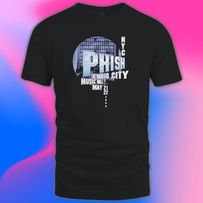 Top phish Radio City 2000 May 21th and 22th Music Hall Long Sleeve Tee