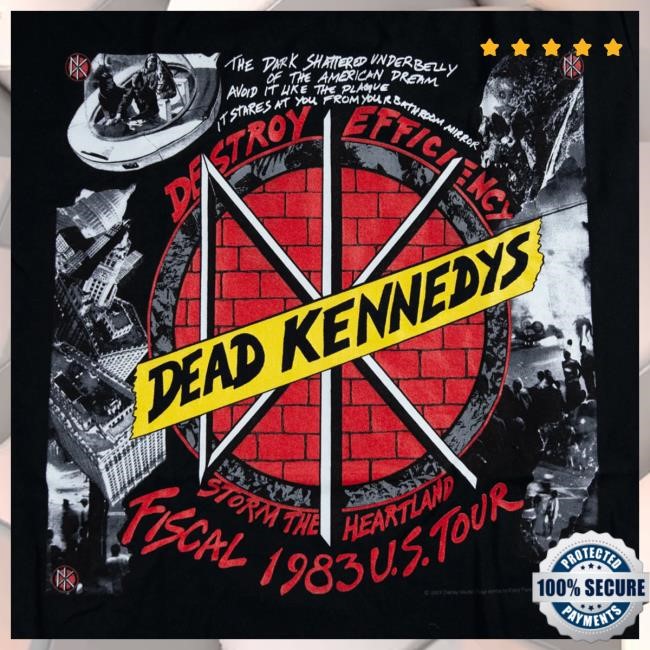 Hello Merch Dead Kennedys Destroy Efficiency 1983 Black T Shirt HelloMerch
