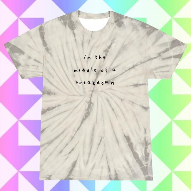Official G-Eazy Breakdown White Tie Dye Top Shirt GEazy