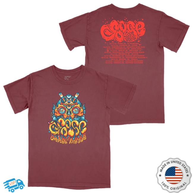 Official Goose The Band Merch Goosetheband Millward European Tour Popover Shirt