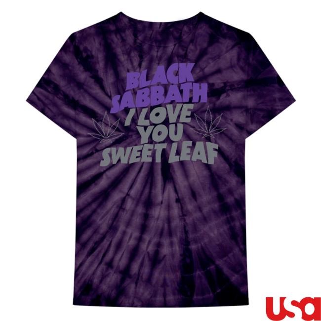 Black Sadbath Shop Merch Sweet Leaf Tie Dye Shirt