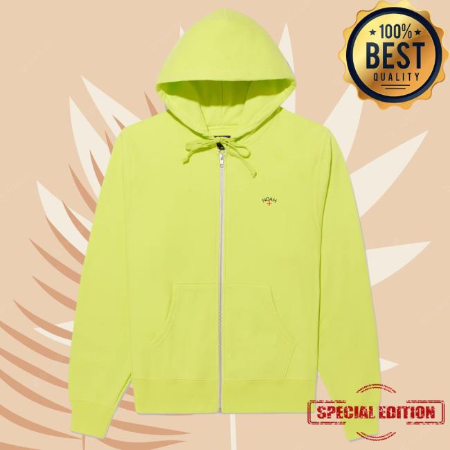 Official Noah Merch Store Lightweight Zip-Up Hood Lime Noah Clothing Shop Apparel