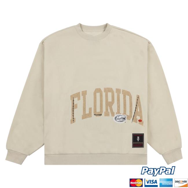 Official Travis Scott Utopia Merch Store CJ X M&N X UNIVERSITY OF FLORIDA Crew neck Sweatshirt Travis Scott Apparel Clothing TravisScott