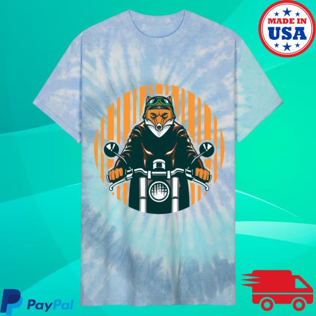 Bad Guy Biker Fox Unisex Tie Dye Pastel Spiral T-Shirt