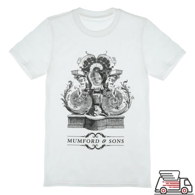 Mumford & Sons Official Merch Store White Fountain Print Shirt New Mumford And Sons Clothing Apparel Shop Mumfordandsons