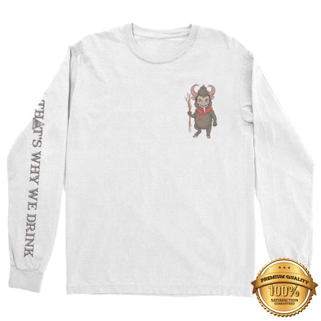 Official Kings Road Merch Store And That's Why We Drink Krampus L/S T Shirt (White) Atwwd Kings Road Shop