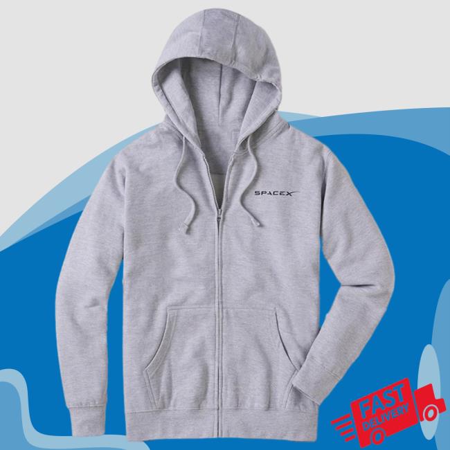 Spacex Merch Shop Dragon Zip Hoodie