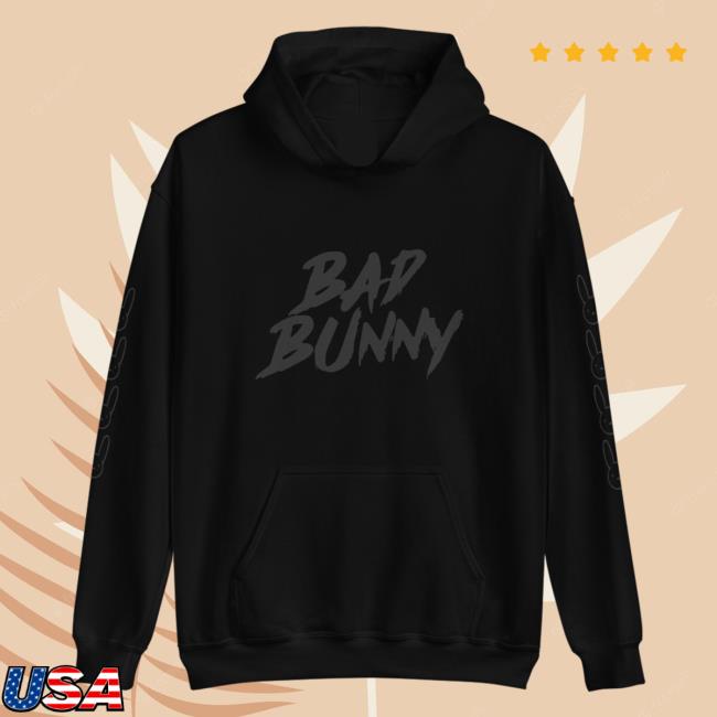 Official BadBunny Pr Clothing Merch Store Bad Bunny Crew neck Black BadbunnyPr Shop
