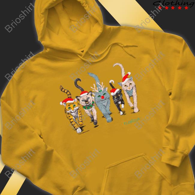 Official 90S Florida Christmas Cats Shirt