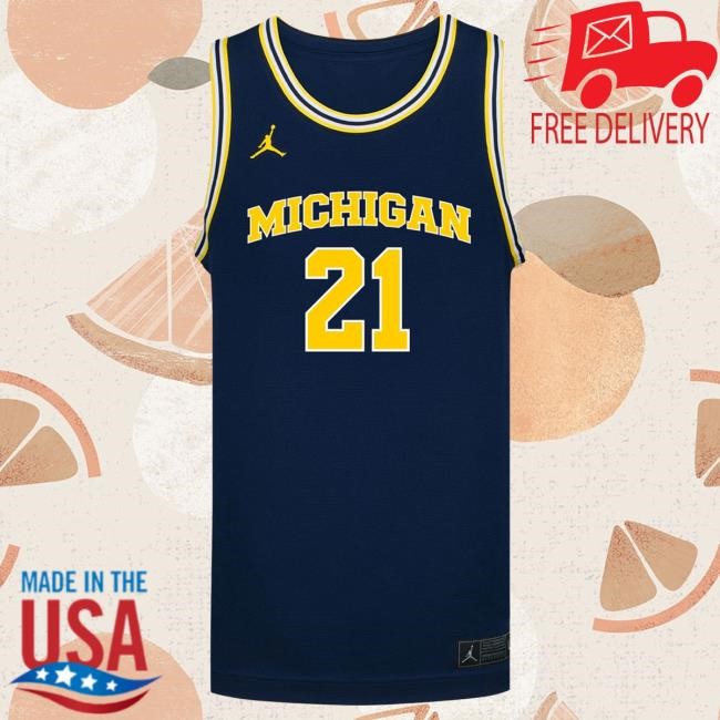 Michigan Wolverines #21 Ally VanTimmeren Student Athlete Blue Women's Basketball Jersey Tshirt | The M Den Official Merch Store Shop