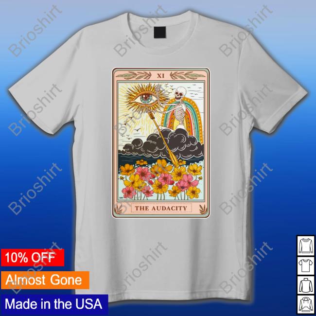 The Pine Torch Shop The Audacity Skeleton Tarot Card Tee