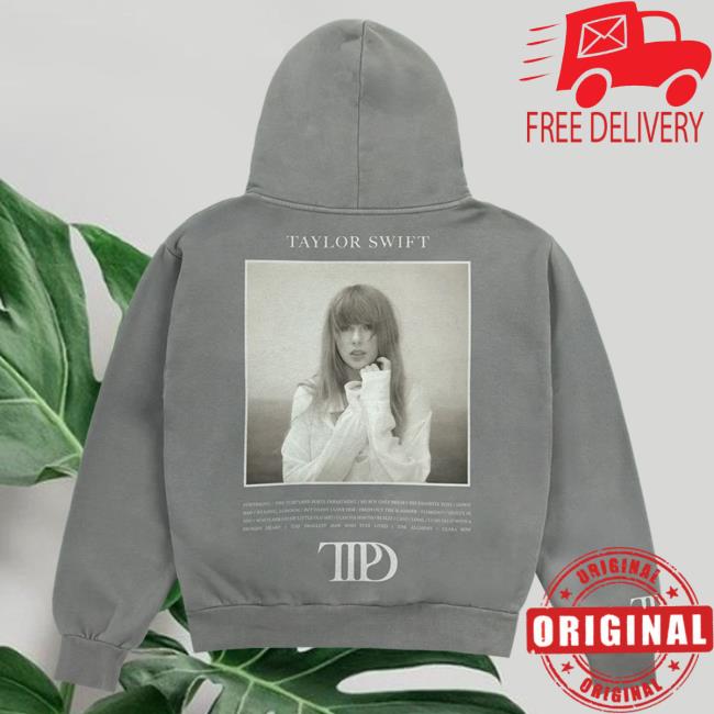 Official Taylor Swift Merch Store The Tortured Poets Department Gray Crewneck Sweatshirt Taylor Swift Apparel Clothing TaylorSwift