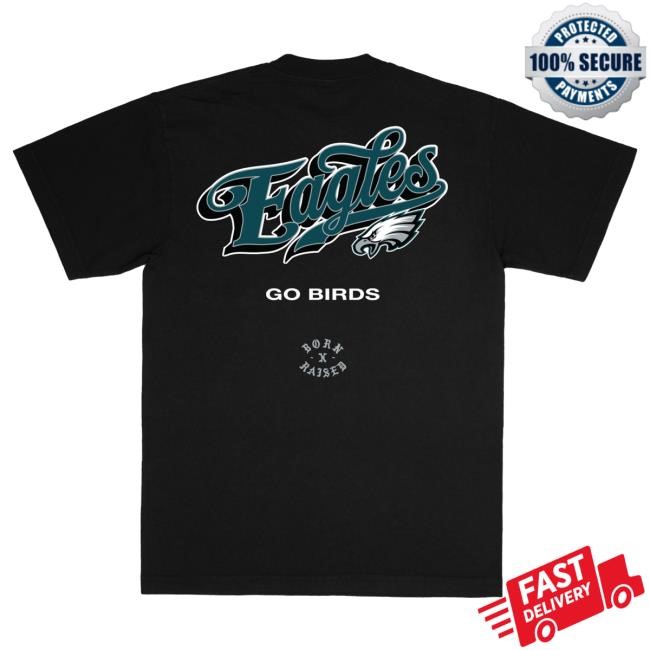 Unisex Philadelphia Eagles Born x Raised Black Pro Script New Shirt NFL Shop Store