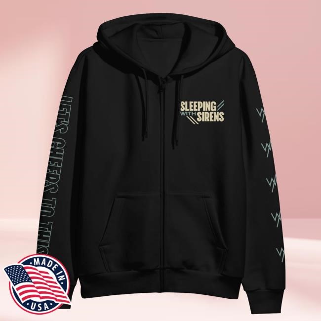 Sleeping With Sirens Collage - Black Zip Hoodie Sirens Merch
