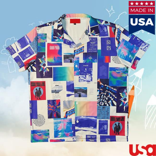 Color Mural Button Up Hawaiian Shirt