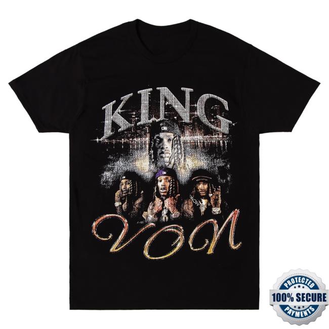 Official King Von Merch Store Vons City Popover Shirt Black King Von Apparel Clothing Shop KingVon
