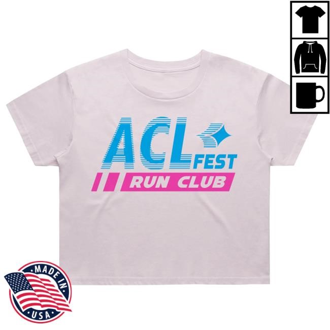 Acl Merch 2025 Women's Run Club Movement Crop Tees Austin City Limits Music Festival