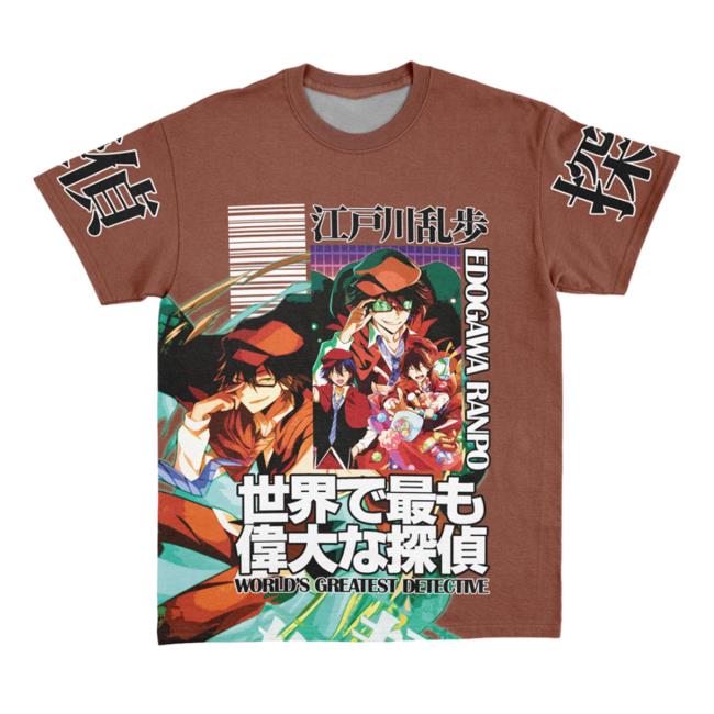 Official Anime Ape Clothing Edogawa Ranpo Bungou Stray Dogs Streetwear AOP Shirt 2023 3D All Over Print Animeape