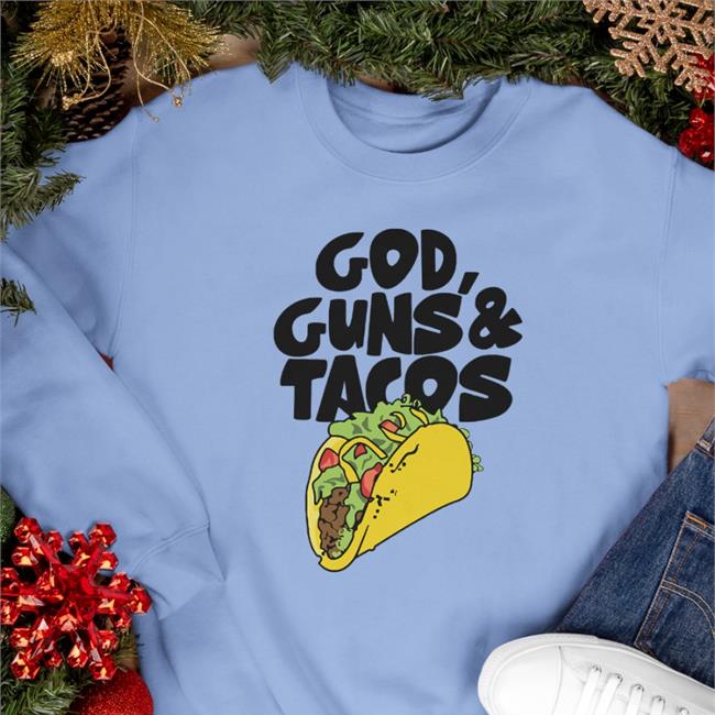 Bunker Branding Merch Guns And Tacos Sweatshirt