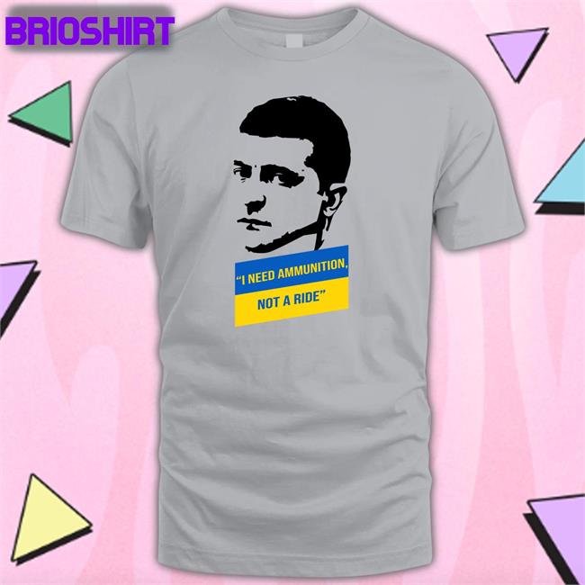 Saint Javelin Shop I Need Ammunition President Zelensky T Shirt Natalia Antonova