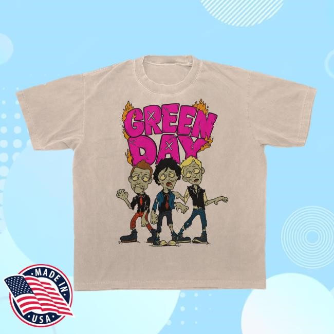 Green Day Merch Walking Green Day Zombie T Shirt – Green Day Band Store