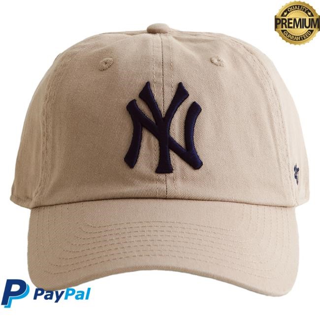 Official Abercrombie And Fitch Apparel Clothing Merch New York Yankees '47 Clean-Up Hat Black Abercrombie Store Shop