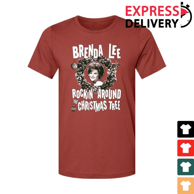 Official Umg Nashville Merch Brenda Lee Rockin' Around The Christmas Tree Tee