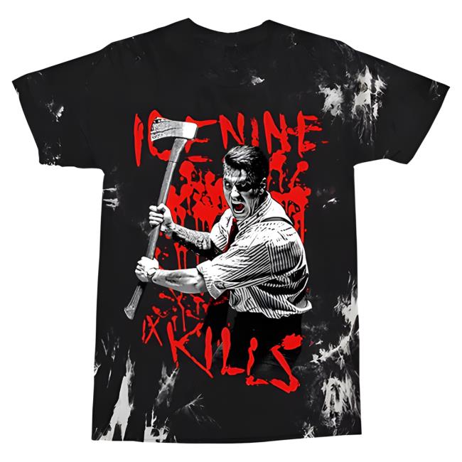 Official Ice Nine Kills Merch Bloody Spencer Dye Tees IceNineKills