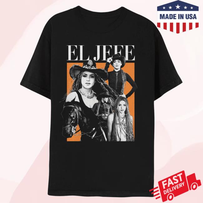 Official Shakira Merch Store El Jefe Shirt New - Black Shakira Apparel Clothing Shop
