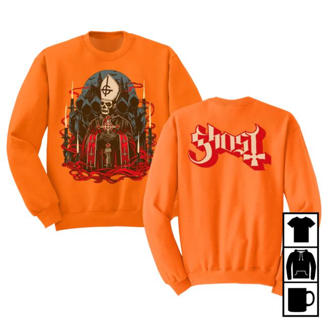 Ghost Band Rock Backstreet Papa 1 Orange Crewneck Sweatshirt Backstreetmerch