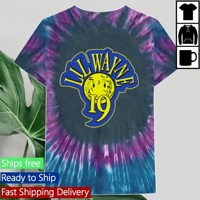 Lil Wayne Official Merch Shop Smiley Face Tye Dye T Shirt