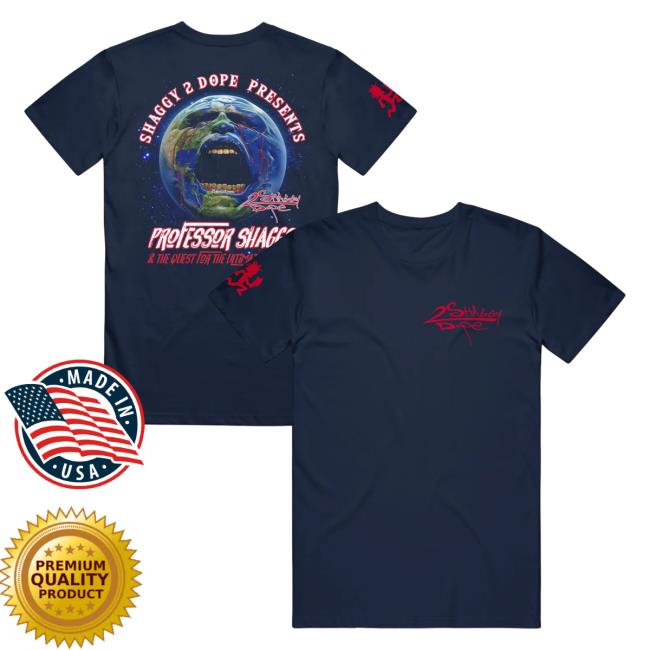 Official Psychopathic Merch Shaggy 2 Dope Globe Navy Shirt 2023 Psychopathicmerch
