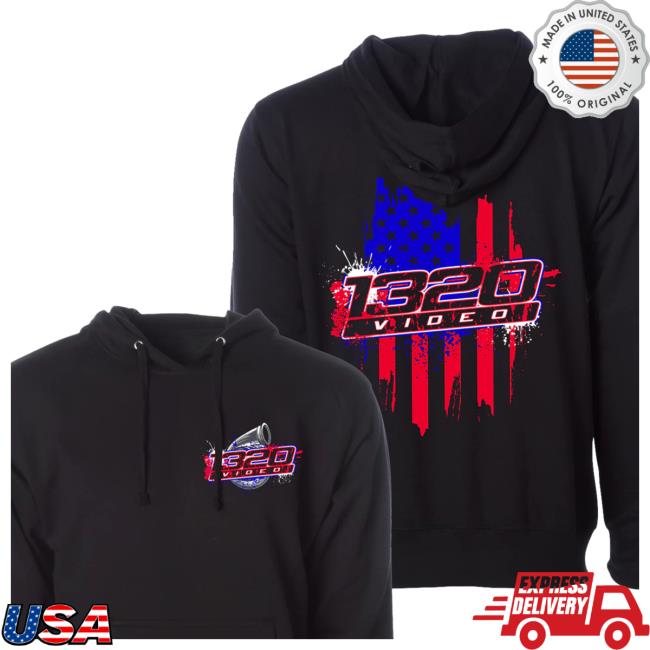 Official 1320video Merch Store 1320Video American Flag Pullover Sweatshirt 1320video Apparel Clothing Shop