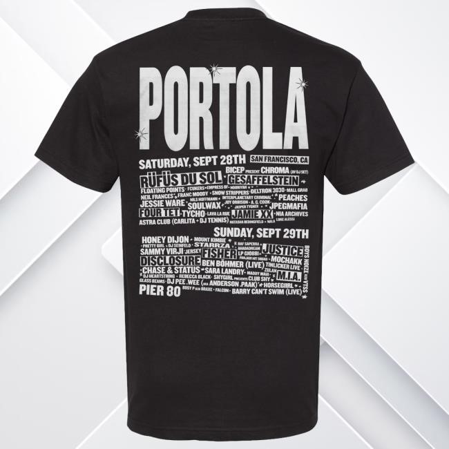 A – Portola Smiley Lineup Tee – Portola Music Festival Merch