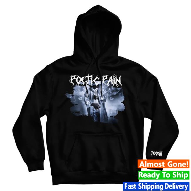 Official Toosii Merch Store Toosii Poetic Pain Tracklist Black Crew neck Sweatshirt Toosii Apparel Clothing Shop Toosii2x