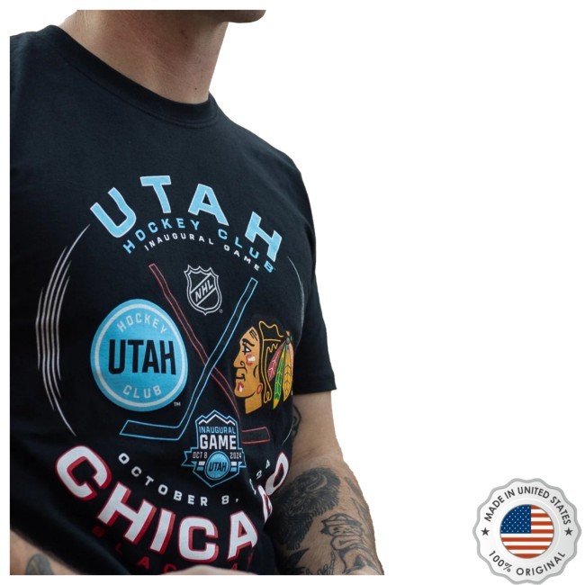 Fanatics Utah Hockey October 8th UTAH vs CHICAGO Matchup New Shirt