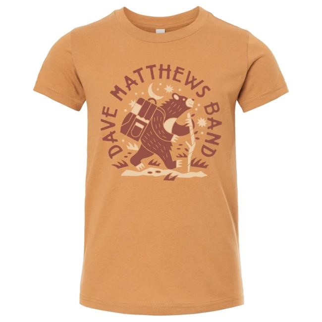 Official Dave Matthews Band Merch Store Hiking Bear Youth Top Shirt
