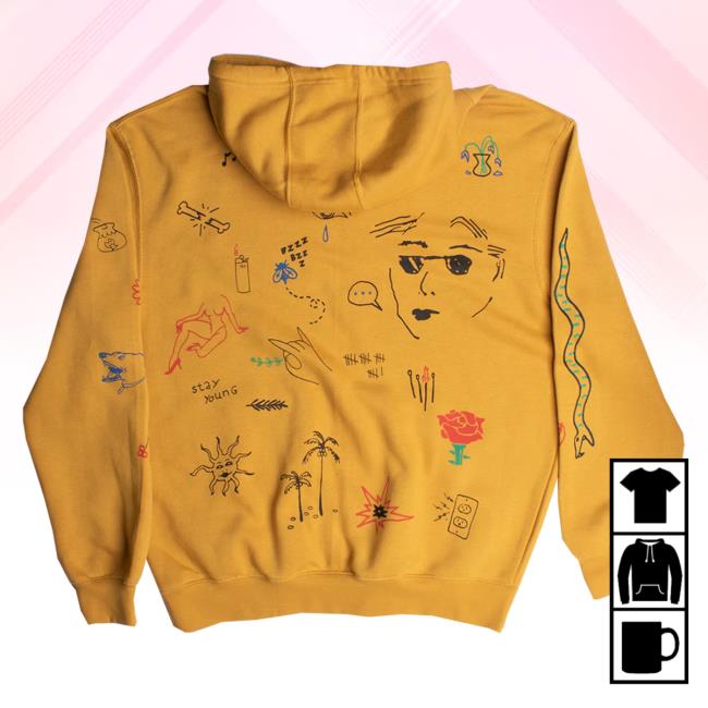 Official Altru Apparel Clothing Stick N Poke Art Graphic Hoodie Mustard Official Altru Apparel Clothing Stick N Poke Art Graphic Hoodie Mustard