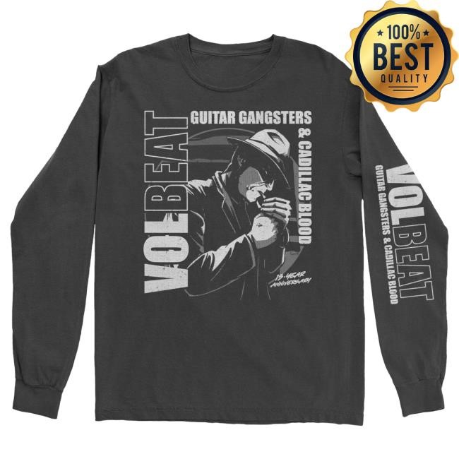 Official Volbeat Merch Store Shop Volbeat Guitar Gangsters & Cadillac Blood Long Sleeve Top Shirt