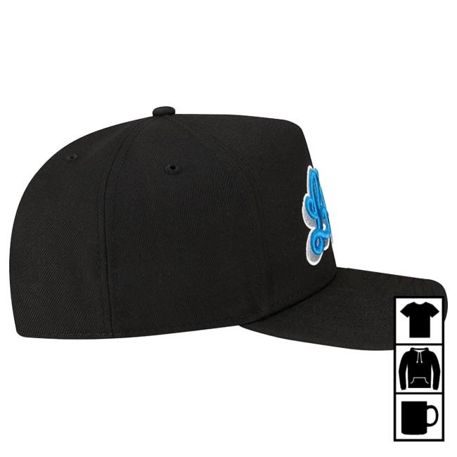 Official Born X Raised + Lions Pro Script A-Frame Snapback Cap: Black NFL 2025 Kickoff