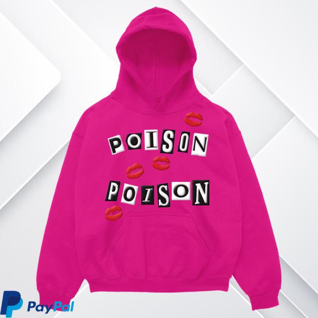 Official Renee Rapp Merch Store Reneé Rapp Poison Poison Pullover Hoodie (Pink) Renee Rapp Clothing Shop ReneeRapp