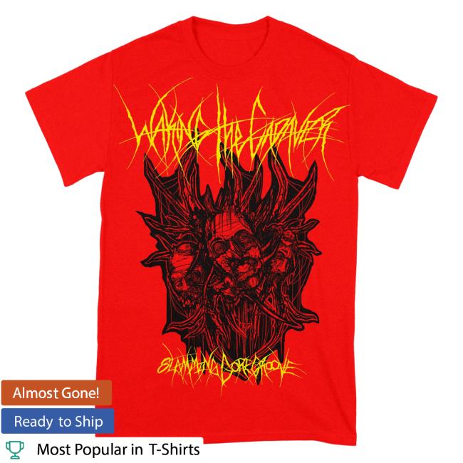 Official Waking The Cadaver Rising Merch Three Headed Demon Red - Three Headed Demon Red Tees Risingmerch