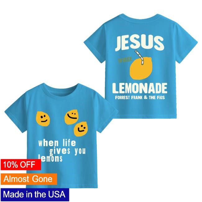 Official Forrest Frank Store Jesus Lemonade Blue Youth Top Shirt
