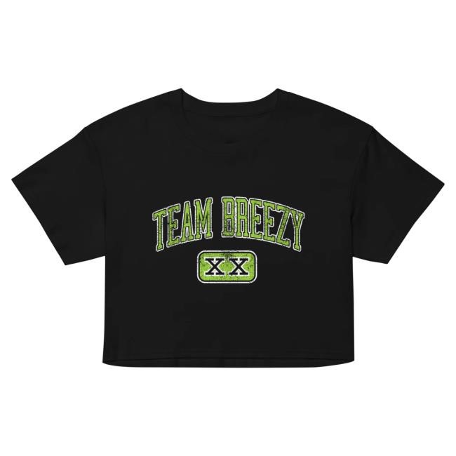 Chris Brown Team Breezy Tailgate Women's Croptop New Shirt