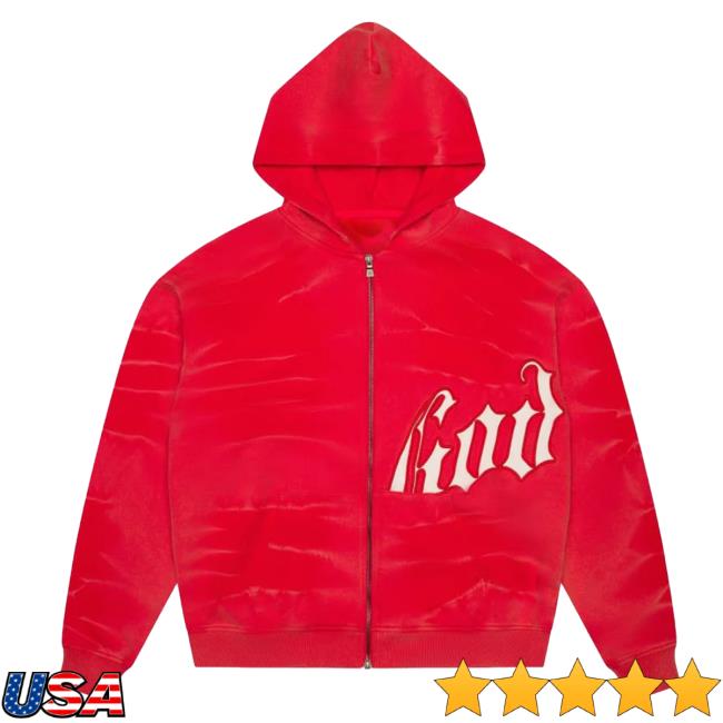 Official Godspeed Nyc Clothing Merch Og Logo Hood (Red Tie-Dye)