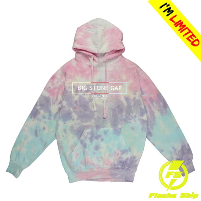 Official Hometown Apparel Clothing Merch Big Stone Gap Virginia Artbox Tie-Dye Hoodie S - 5XL Tie Dye Cotton Candy