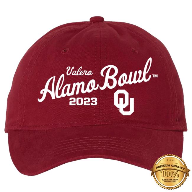 Official Alamo Bowl Merch Store Alamo Bowl 2023 Valero Alamo Bowl OKLAHOMA Twill Hat Alamo Bowl Merchandise Alamobowl Apparel Clothing Shop