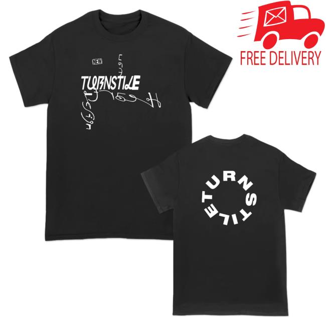 Official Turnstile Merch Turnstile Black "New Heart Design" Tshirt